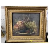 Unsigned Oil On Canvas of Fruit