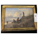 Andrea Achenbach Oil On Canvas Seascape