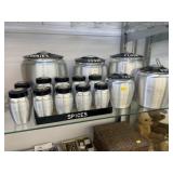 Vintage Aluminum Canisters & Spice Tins
