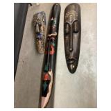 (3) Large Tribal Carvings