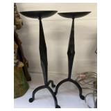 Pair of Hand Forged Candlesticks