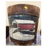 Wood Paint Decorated Bucket