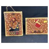 (2) Robesonia Redware Wall Plaques