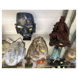 Marble Wall Plaques w/ Figurine & Storage Box