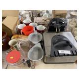 Fryer, Apple Peeler, Mugs