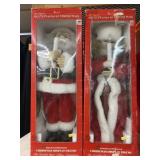 (2) Animatronic Christmas Figurines