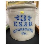 No. 3 E.S. & B. Storage Crock