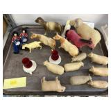 Grouping of Celluloid Animal Figurines