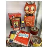 Wall Clock w/ Vintage Toys