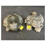 Vintage Cast Metal Frog w/ Sprinkler