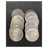 (13) Eisenhower $1 Coins