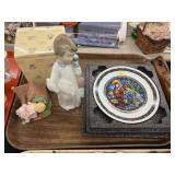 Nao Porcelain Figurine with Collector Plate