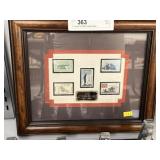 Framed Civil War Postage Stamps