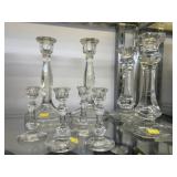 Grouping of Glass Candlesticks