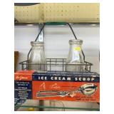 Milk Bottles w/ Ice Cream Scoop