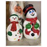 (2) Blow Mold Snowman