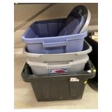 (4) Storage Totes with 2 Lids
