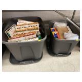 (2) Storage Totes/Lids, Christmas Bulbs