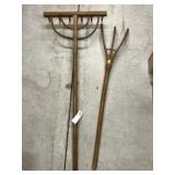 Miniature Wooden Rake with Fork