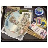 Vintage Postcards, Advertising Fans and Patches
