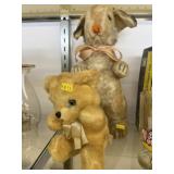 Vintage Plush Rabbit & Bear