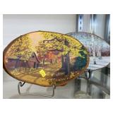 (2) Hand Painted Wood Slabs