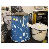 Agateware Coffee Pot with Berry Pail