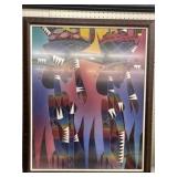 (2) Framed Stylized Tribal Prints