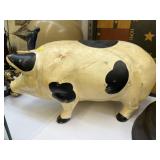 Large Cast Metal Pig