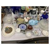 Porcelain Figurines, Chinaware, Pattern Glass