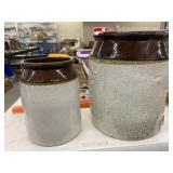 (2) Contemporary Storage Crocks