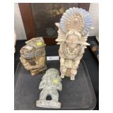 Marble and Pottery Tribal Figurines