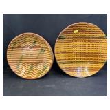 (2) Breininger Redware Plates