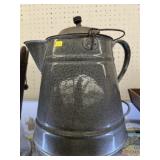 Gray Agate Ware Coffee Pot