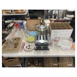 Crystal Decanter Set, Steamer, Toaster