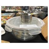 LocknLock Mixing Bowl Set with Measuring Cups