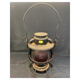 Reading Railroad Lantern w/ Framed Advertisement
