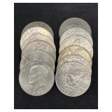 (12) Eisenhower $1 Dollar Coins