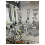 Assortment of Glass Candlesticks