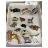 Cast Metal & Porcelain Animal Figurines