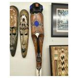 Large Tribal Carved Wood Mask