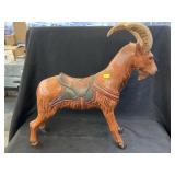 Wood Machine Carved Goat