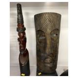 (2) Tribal Wood Carvings