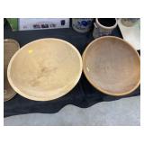 (2) Turned Wood Bowls