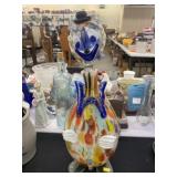 Unsigned Art Glass Clown