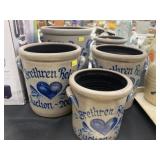Brethren Relief Salt Glazed Crocks with Plate
