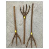 (3) Miniature Wooden Forks