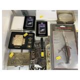 Zippo Lighters w/ Belt Buckles & Pocket Knife
