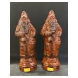 (2) Ned Foltz Redware w/ Santas