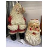 (2) Composition Santa Figurines